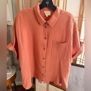 Sezane Laurine Shirt in Rose - Size 40